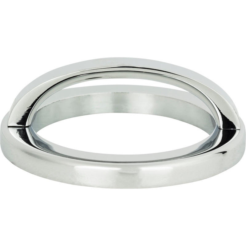 ATLAS 406-CH Tableau 2 1/2" Center to Center Finger Pull - Polished Chrome