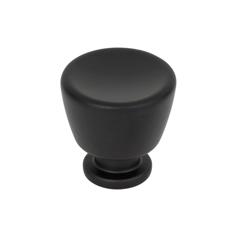 ATLAS 412-BL Tiki Hut 1 1/8" Diameter Round Knob - Matte Black