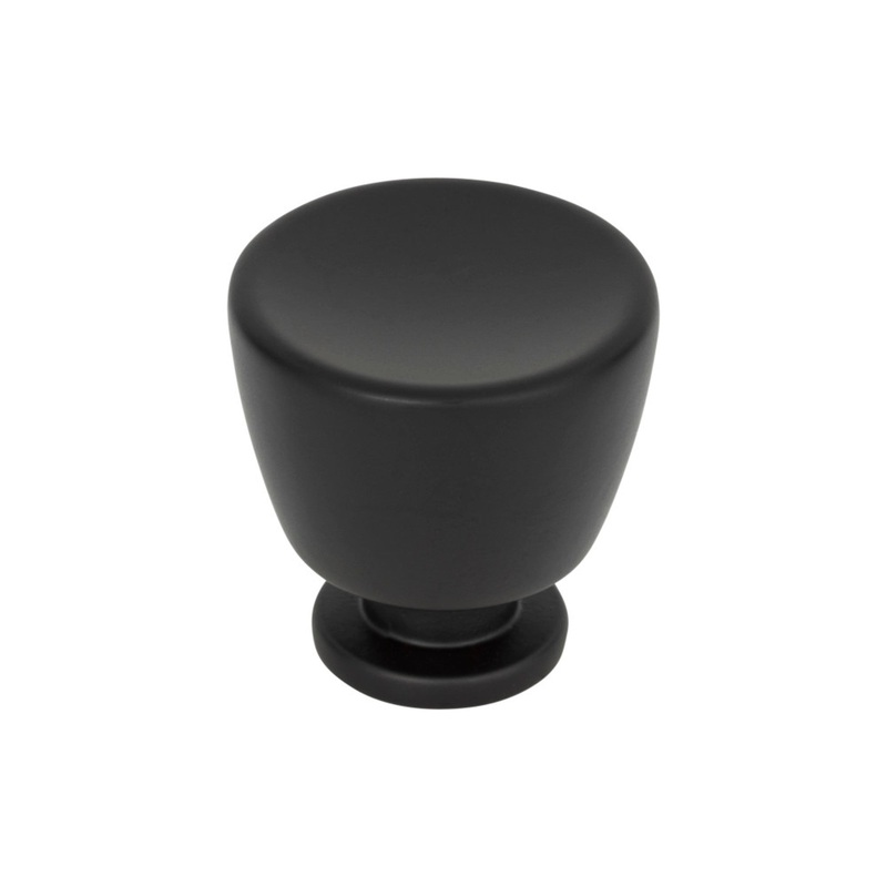 ATLAS 413-BL Tiki Hut 1 1/4" Diameter Round Knob - Matte Black