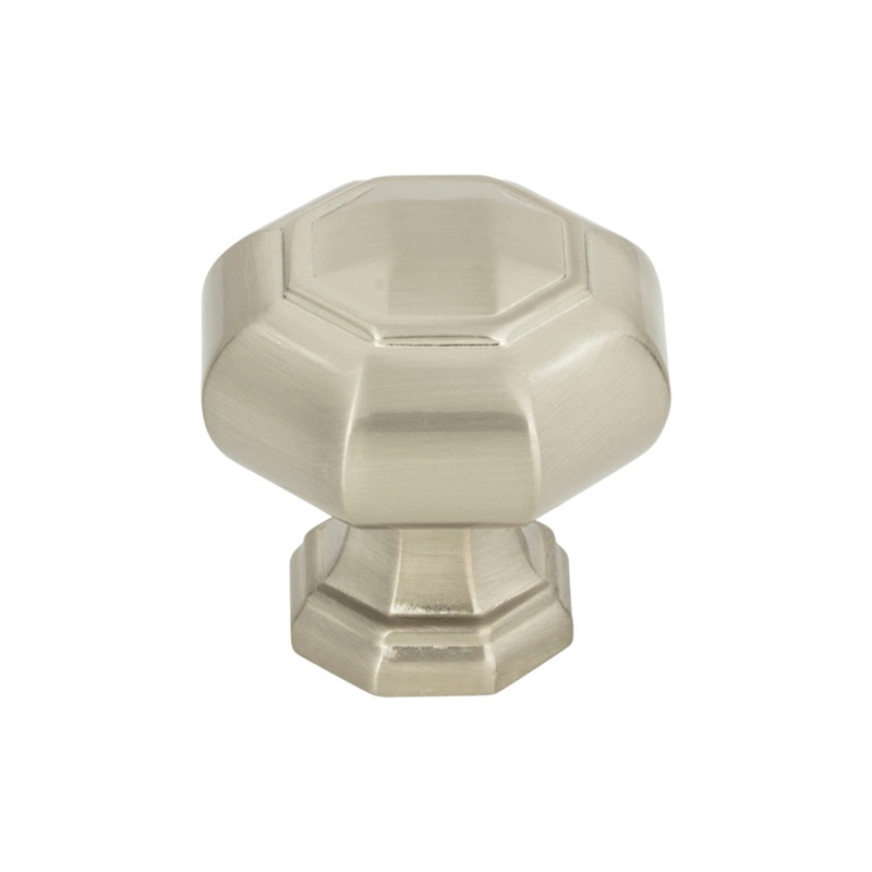 ATLAS 418-BRN Royals 1 1/4" Diameter Round Knob - Brushed Nickel