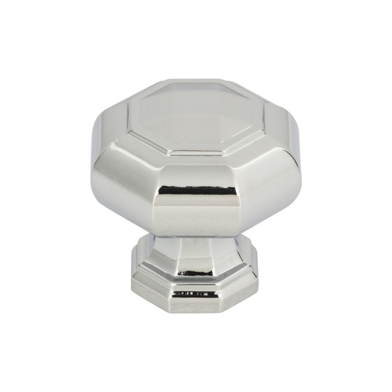 ATLAS 418-CH Royals 1 1/4" Diameter Round Knob - Polished Chrome