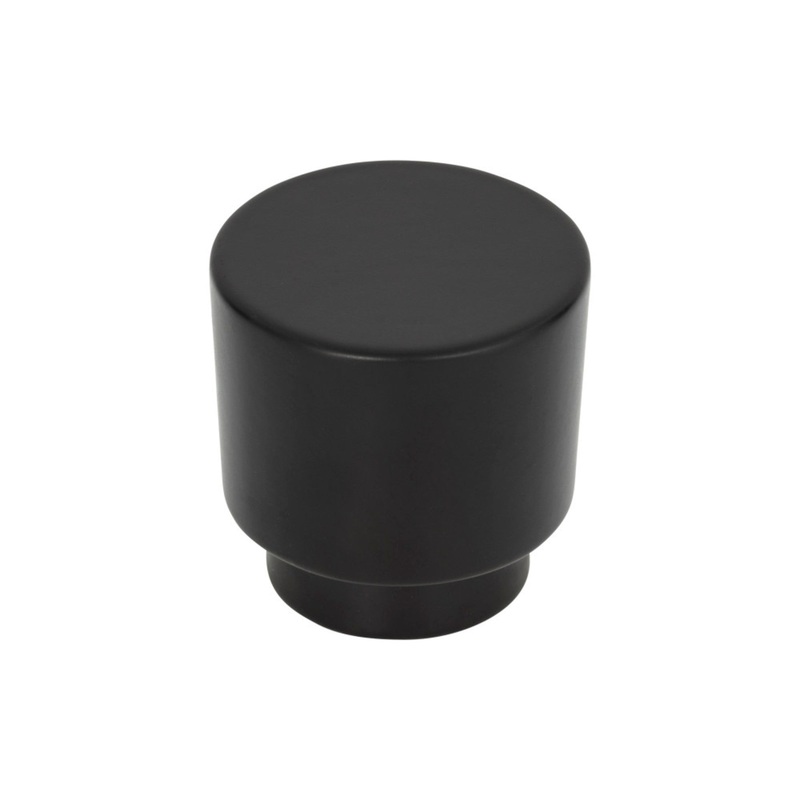ATLAS 426-BL Tom Tom 1 1/4" Diameter Round Knob - Matte Black