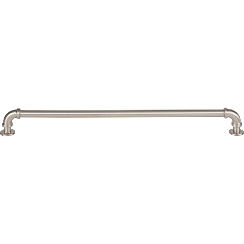 ATLAS 434-BRN Steam Punk 12" Center to Center Bar Pull - Brushed Nickel
