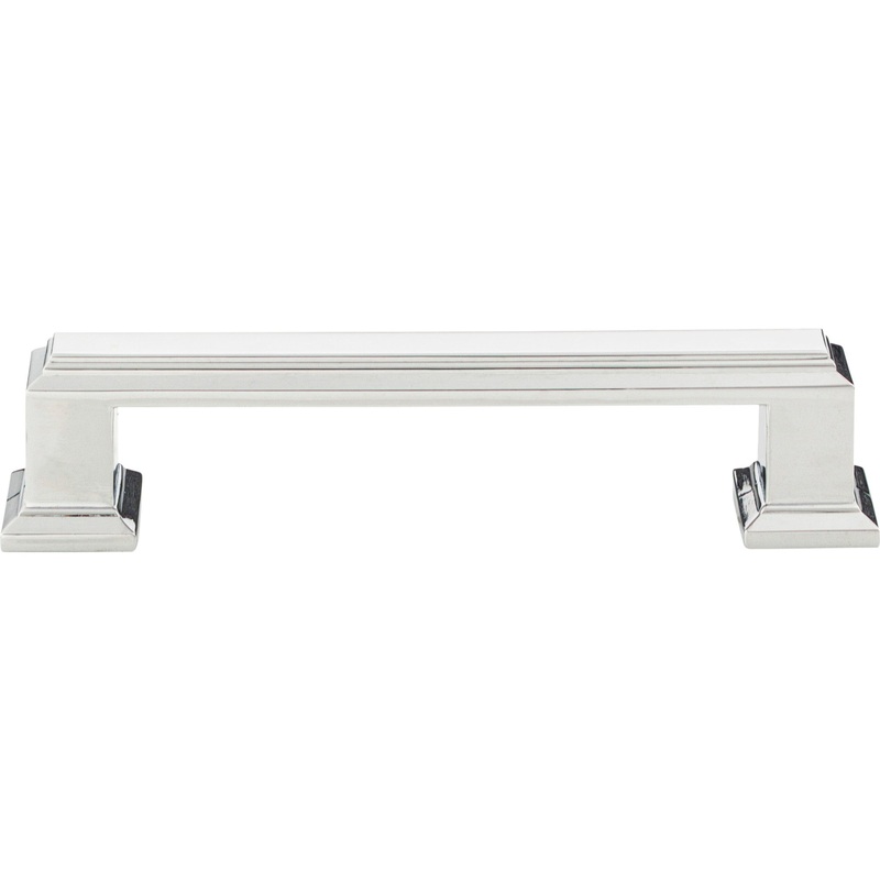 ATLAS 435-CH Sutton Place 3 3/4" Center to Center Bar Pull - Polished Chrome