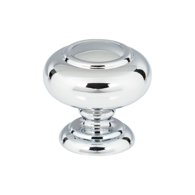 ATLAS A610-CH Victoria 1 1/4" Length Mushroom Knob - Polished Chrome