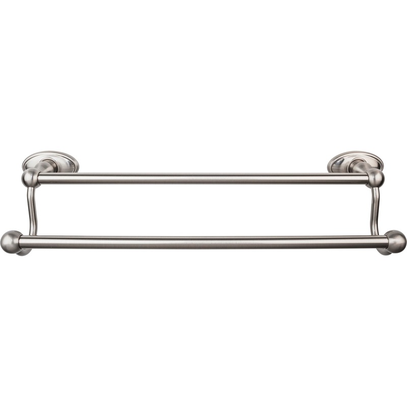 TOP KNOBS ED7BSNC TOP BATH (R) Edwardian Bath Double 20 1/2" Wall Mounted Towel Bar - Brushed Satin Nickel