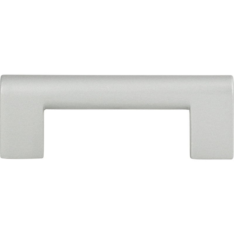 ATLAS A878-MC Round Rail 3" Center to Center Bar Pull - Matte Chrome