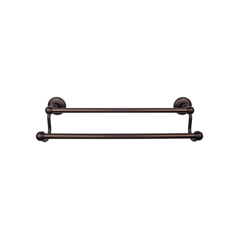 TOP KNOBS ED11ORBD TOP BATH (R) Edwardian Bath Double 32 1/2" Wall Mounted Towel Bar - Oil Rubbed Bronze